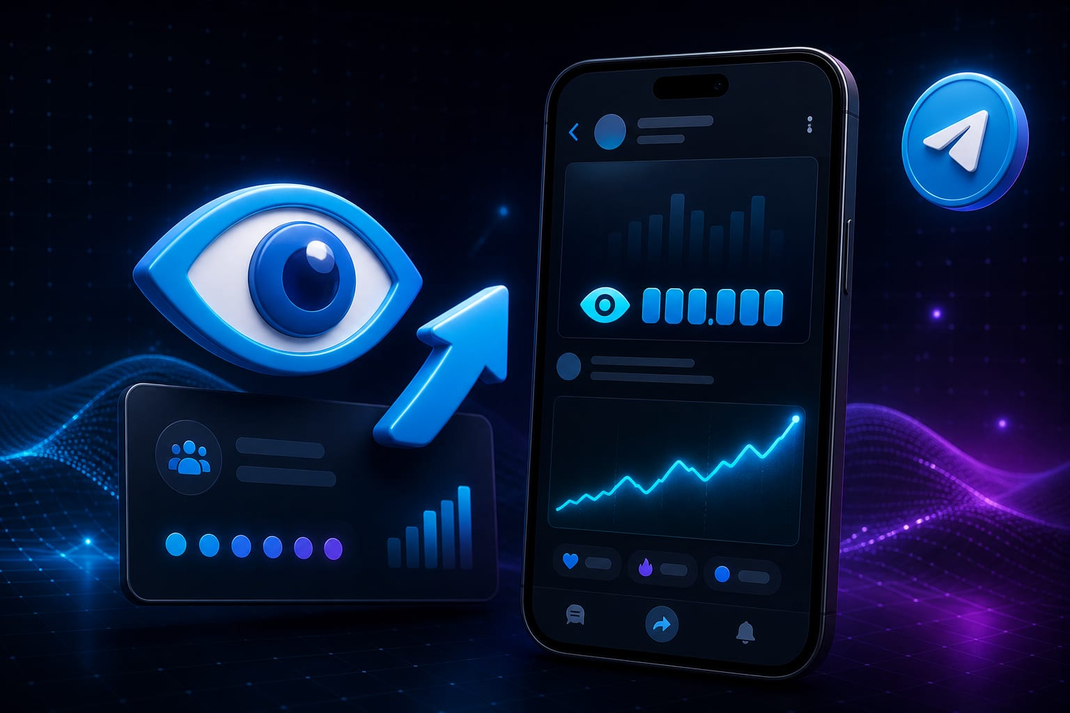 Telefonda yükselen görüntülenme grafiği: TikTok videolarında paylaşım sonrası izlenme takibi